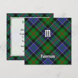 Clan Paterson Tartan Invitation