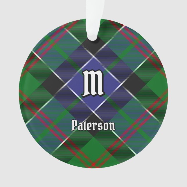 Clan Paterson Tartan Ornament (Front)