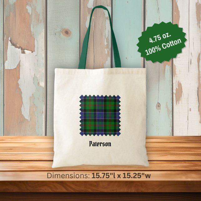 Clan Paterson Tartan Tote Bag (Creator Uploaded)