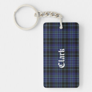 Clan personnalisé Clark Tartan Plaid Porte - clé