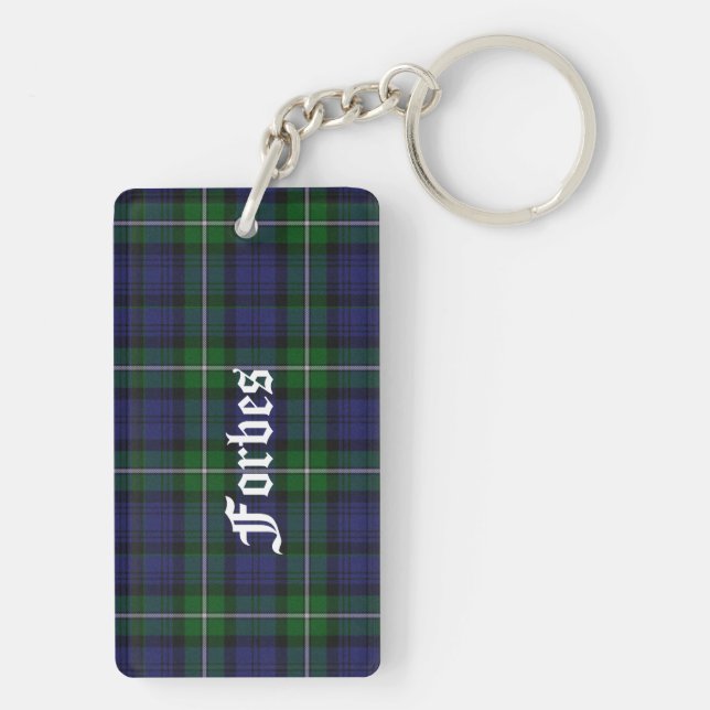 Clan personnalisé Forbes Tartan Plaid Porte - clé (Dos)