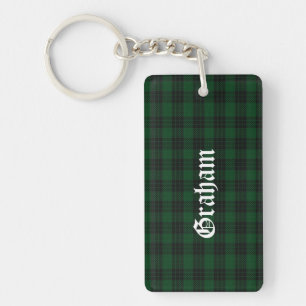 Clan personnalisé Graham Tartan Plaid Porte - clé