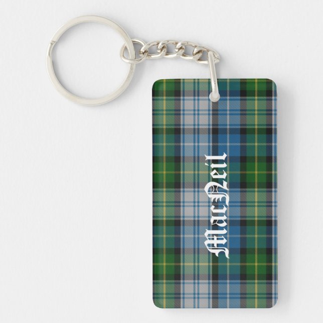 Clan personnalisé MacNeil Tartan Plaid Porte - clé (Devant)