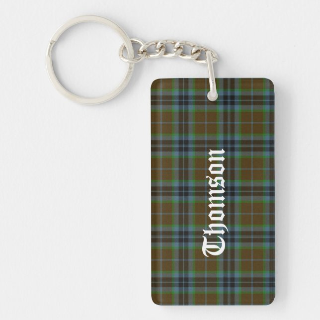 Clan personnalisé Thomson Tartan Plaid Porte - clé (Devant)