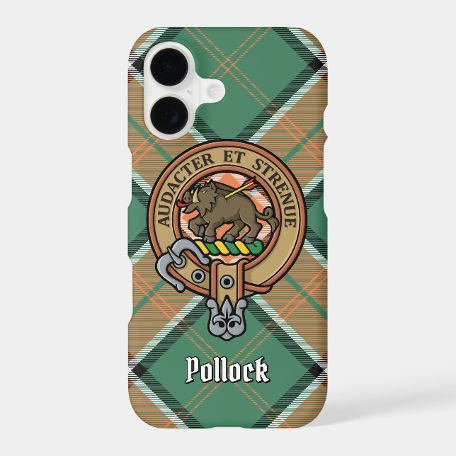 Clan Pollock Crest Coque-Mate coque iphone (Verso)