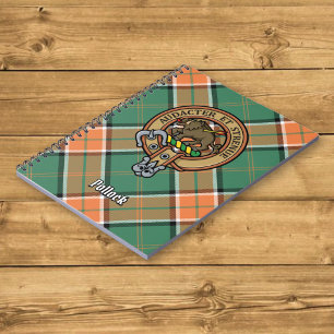Clan Pollock Crest over Tartan Notebook