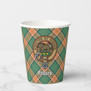 Clan Pollock Crest Paper Cups