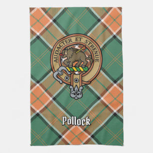 Clan Pollock Crest Serviette de cuisine