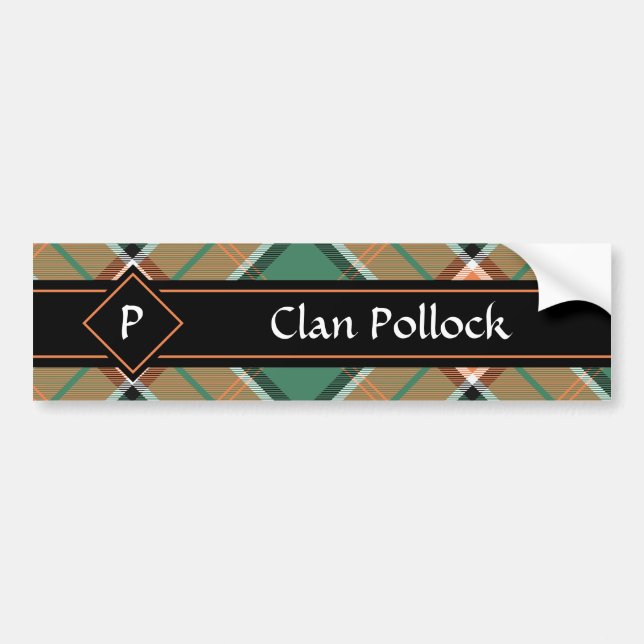 Clan Pollock Sticker Tartan Bumper (Devant)