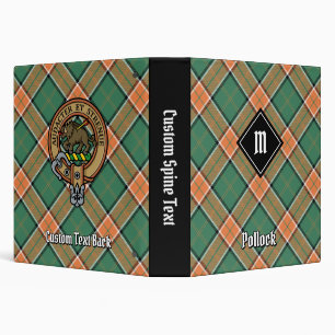 Clan Pollock Tartan 3 Ring Binder