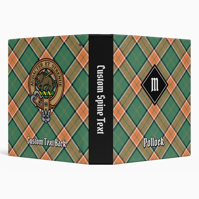 Clan Pollock Tartan 3 Ring Binder (Background)