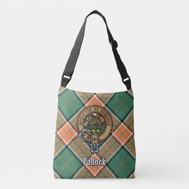 Clan Pollock Tartan Crossbody Sac (Devant)