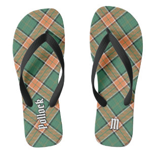Clan Pollock Tartan Flip Flops