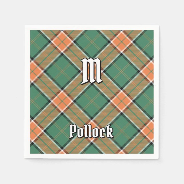 Clan Pollock Tartan Napkins (Front)