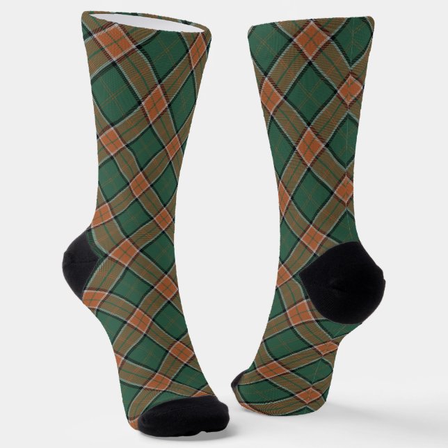 Clan Pollock Tartan  Socks (Angled)
