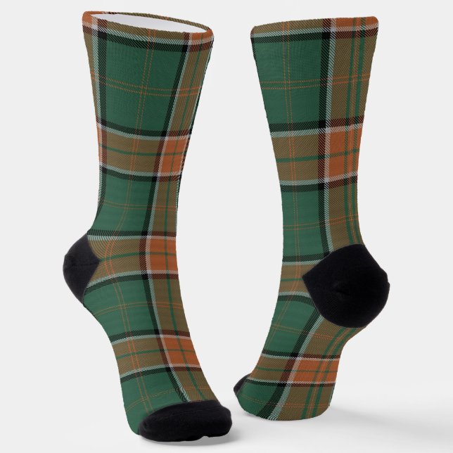 Clan Pollock Tartan  Socks (Angled)