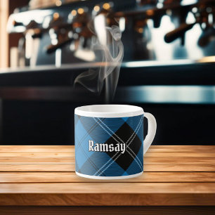 Clan Ramsay Blue Hunting Tartan Espresso Cup