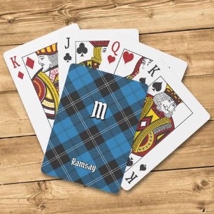 Clan Ramsay Blue Hunting Tartan Playing Cards