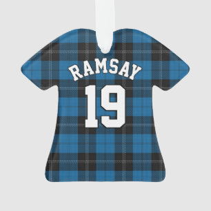 Clan Ramsay Jersey de Noël bleu et noir Tartan