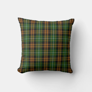 Clan Ramsay Ramsey Orange Hunting Tartan Throw Pillow