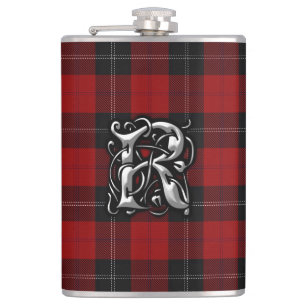 Clan Ramsay Ramsey Red and Black Tartan Hip Flask