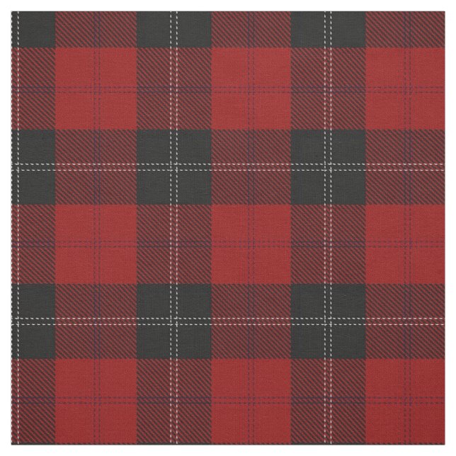 Clan Ramsay Ramsey Red Scottish Tartan Fabric (Swatch)