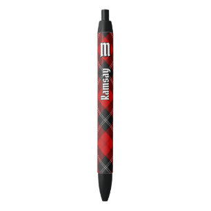 Clan Ramsay Red Tartan Black Ink Pen