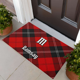 Clan Ramsay Red Tartan Doormat