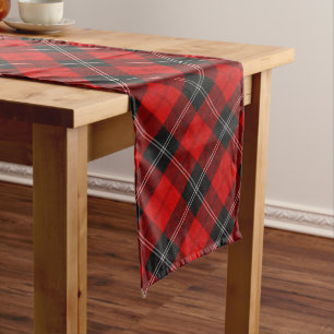 Clan Ramsay Red Tartan Long Table Runner