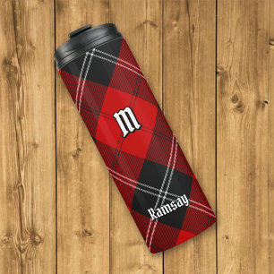 Clan Ramsay Red Tartan Thermal Tumbler