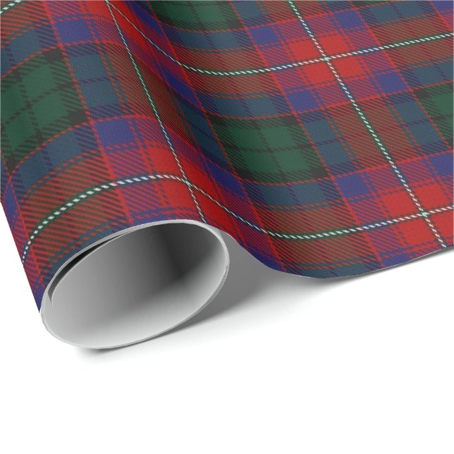 Clan Rattray Red Green Scottish Tartan Wrapping Paper (Roll Corner)