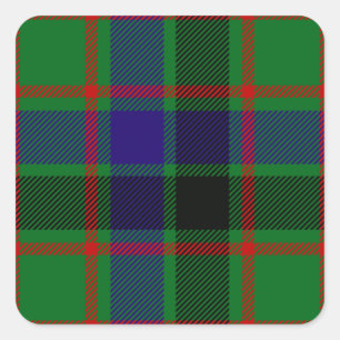 Clan Reid Tartan Square Sticker