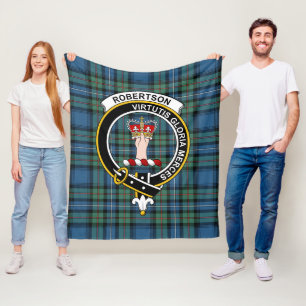 Clan Robertson Hunting Ancient Tartan Plaid Fleece Blanket
