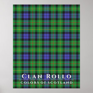 Clan Rollo Colors of Scotland 2 Tartan Plaid Poster