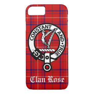 Clan Rose Crest Badge and Tartan Case-Mate iPhone Case