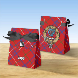 Clan Rose Crest over Tartan Favor Box