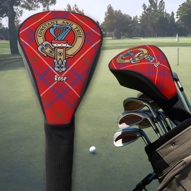 Clan Rose Crest over Tartan Golf Head Cover (Creator Uploaded)