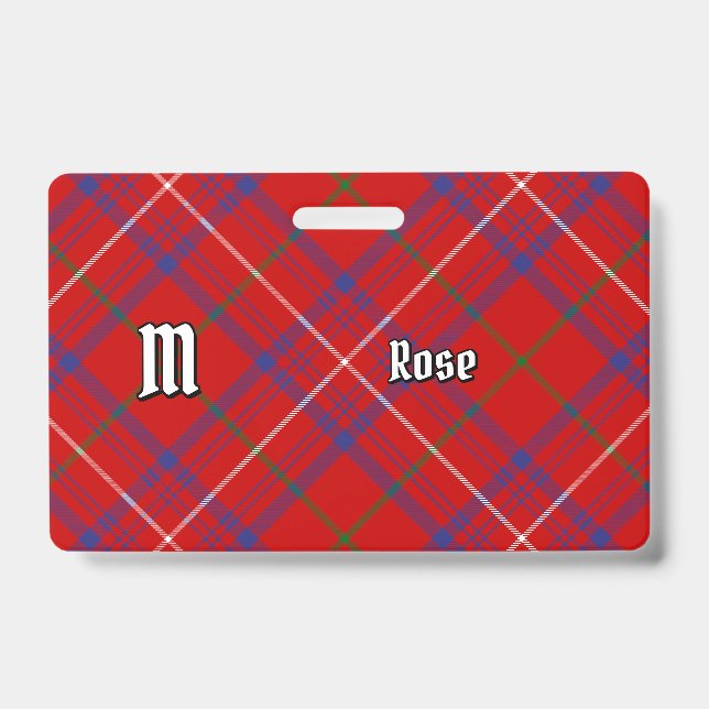 Clan Rose Tartan Badge (Front)