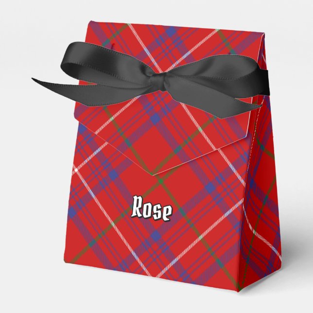 Clan Rose Tartan Favor Box (Front Side)