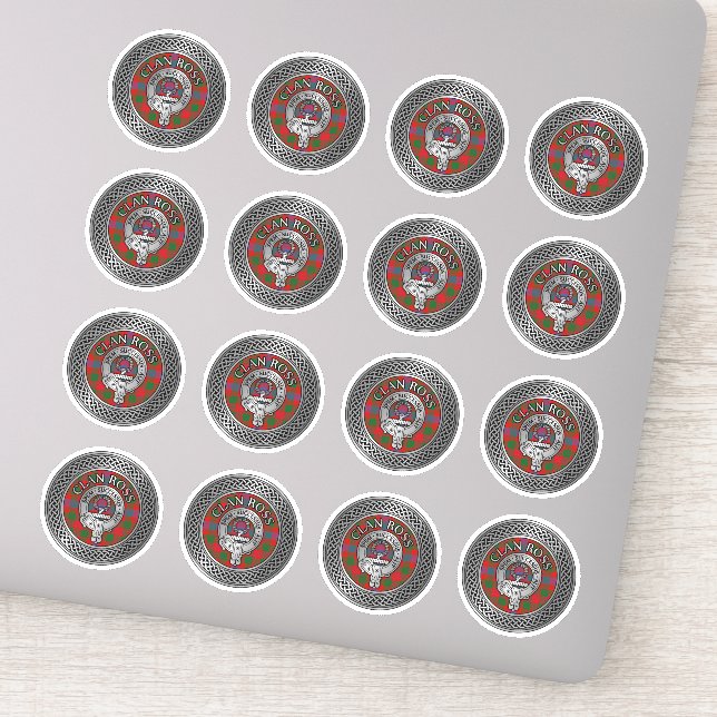 Clan Ross Crest & Tartan Knot (Detail)