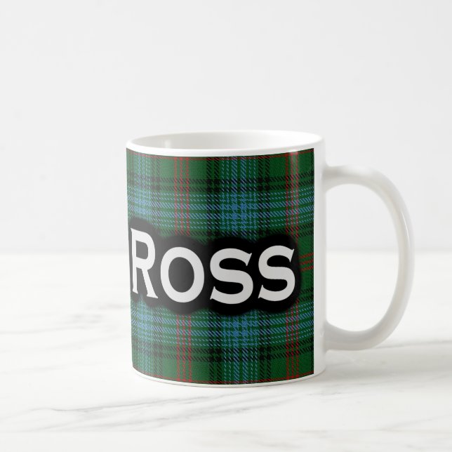 Clan Ross Tartan Scottish Coffee Mug (Right)