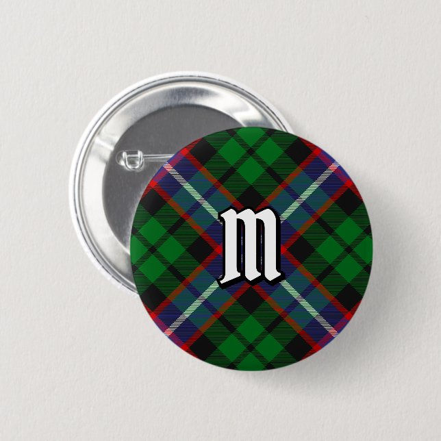 Clan Russell Tartan 2 Inch Round Button (Front & Back)
