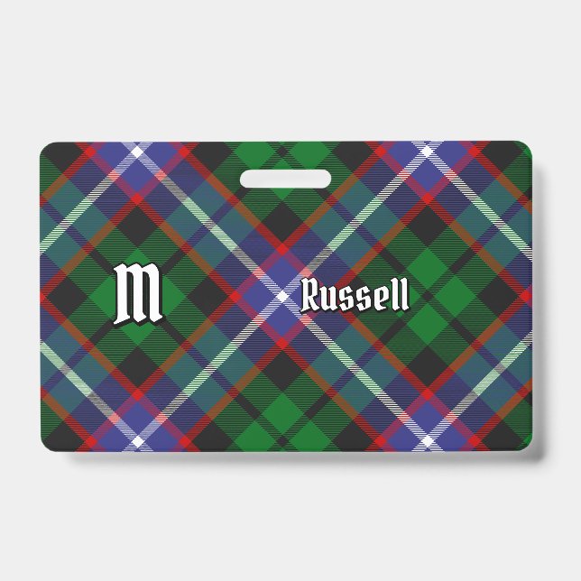 Clan Russell Tartan Badge (Front)