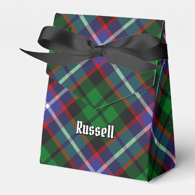 Clan Russell Tartan Favor Box (Front Side)