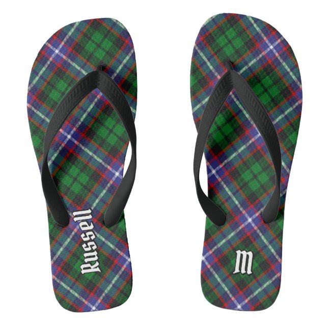 Clan Russell Tartan Flip Flops (Footbed)