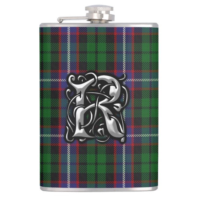 Clan Russell Tartan Old Scotland Flask (Front)