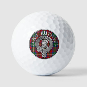 Clan Ruthven Crest & Tartan Golf Balls