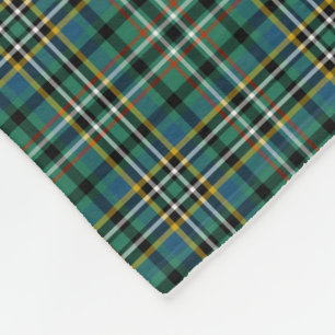Clan Scott Ancient Tartan Green Scottish Plaid Fleece Blanket