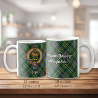 Clan Scott Crest over Green Tartan