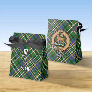 Clan Scott Crest over Green Tartan Favour Box